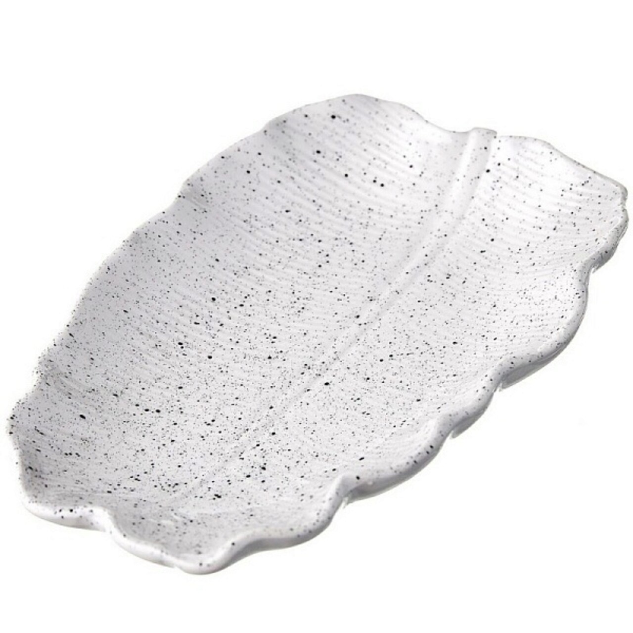 Platou servire, Tognana, Leaf, 18 x 12 x 3 cm, portelan, alb - imagine 7